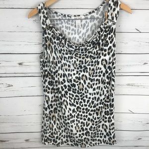 WHBM Leopard Sleeveless top Large